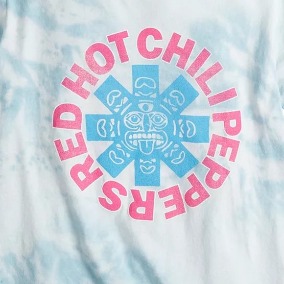 Red Hot Chili Peppers Logo RHCP rock Tie Dye Official Boyfriend Tee L NWT - Picture 3 of 4